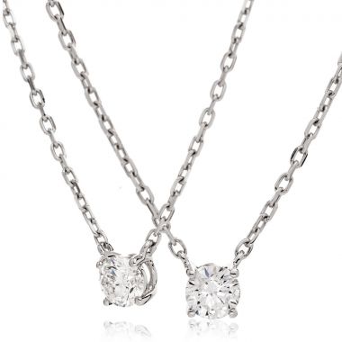 Half Rubover Diamond Pendant