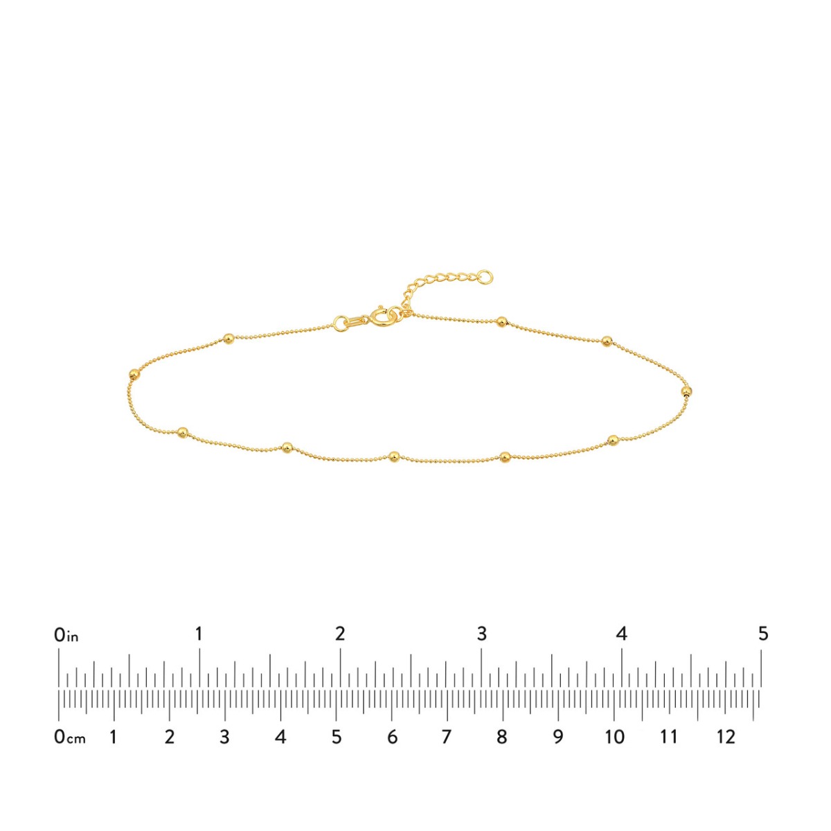Beads Chain Gold Anklet
