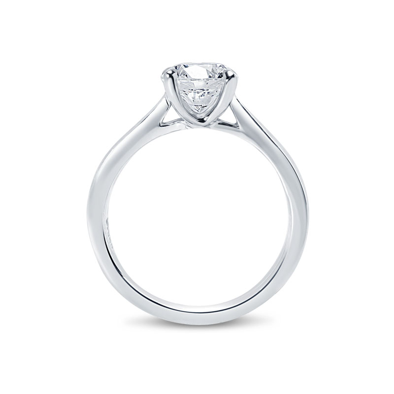Floating Solitaire Lab Grown Diamond Engagement Ring