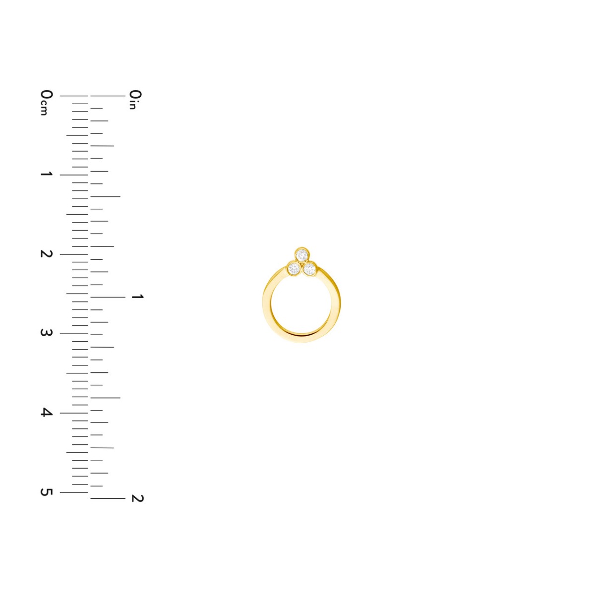 Diamond Trinity Door Knocker Stud Earrings