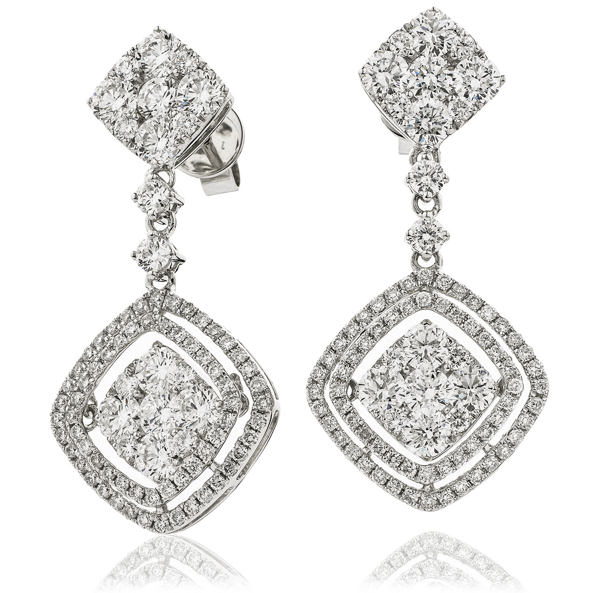 Moveable Diamond Drops Earrings