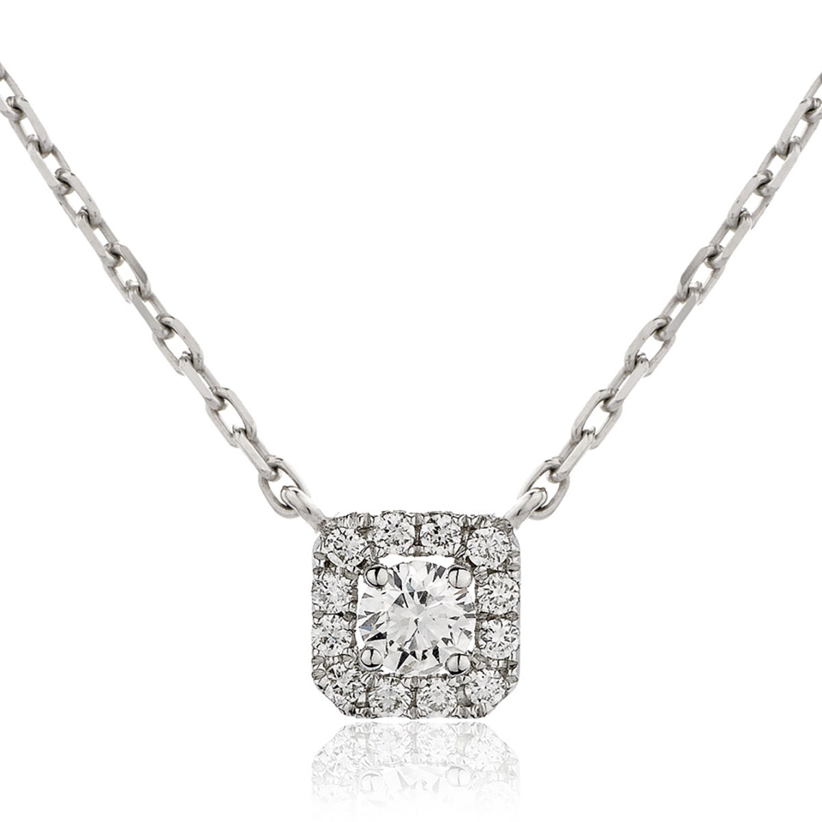 Round Diamond Halo Pendant - Minichiello Jewellers