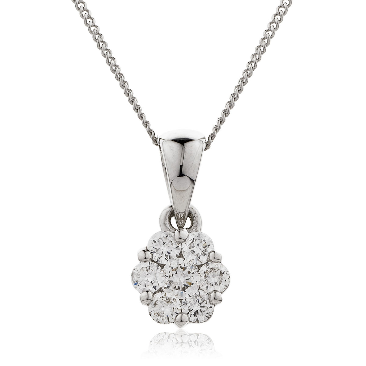 Small Pave Set Diamond Pendant