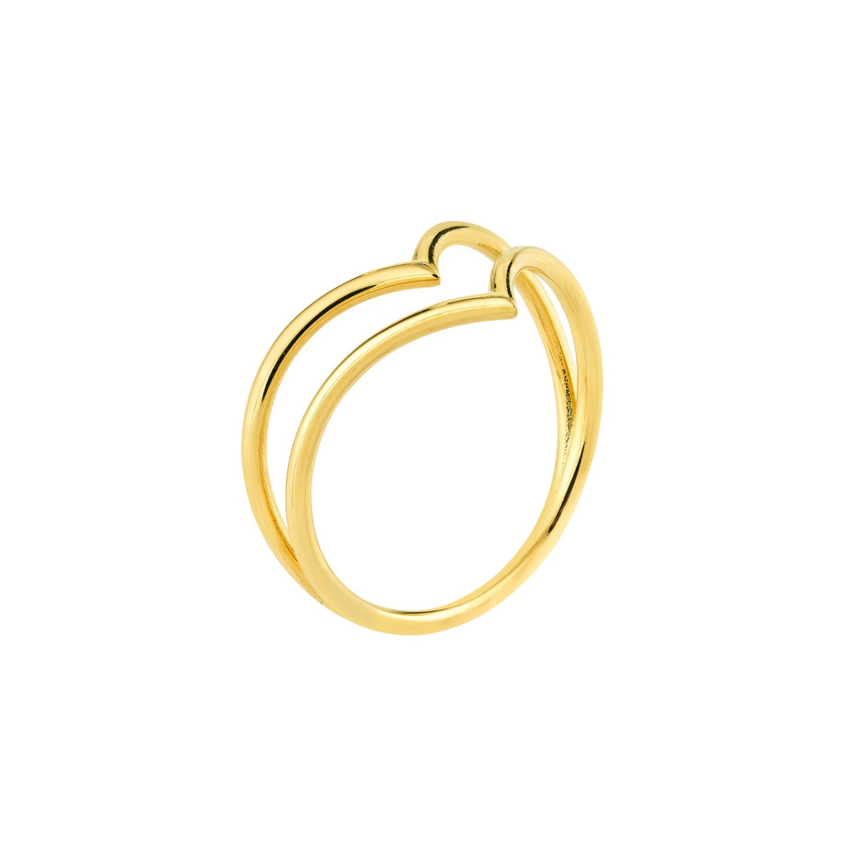 Double Chevron Wire Gold Ring