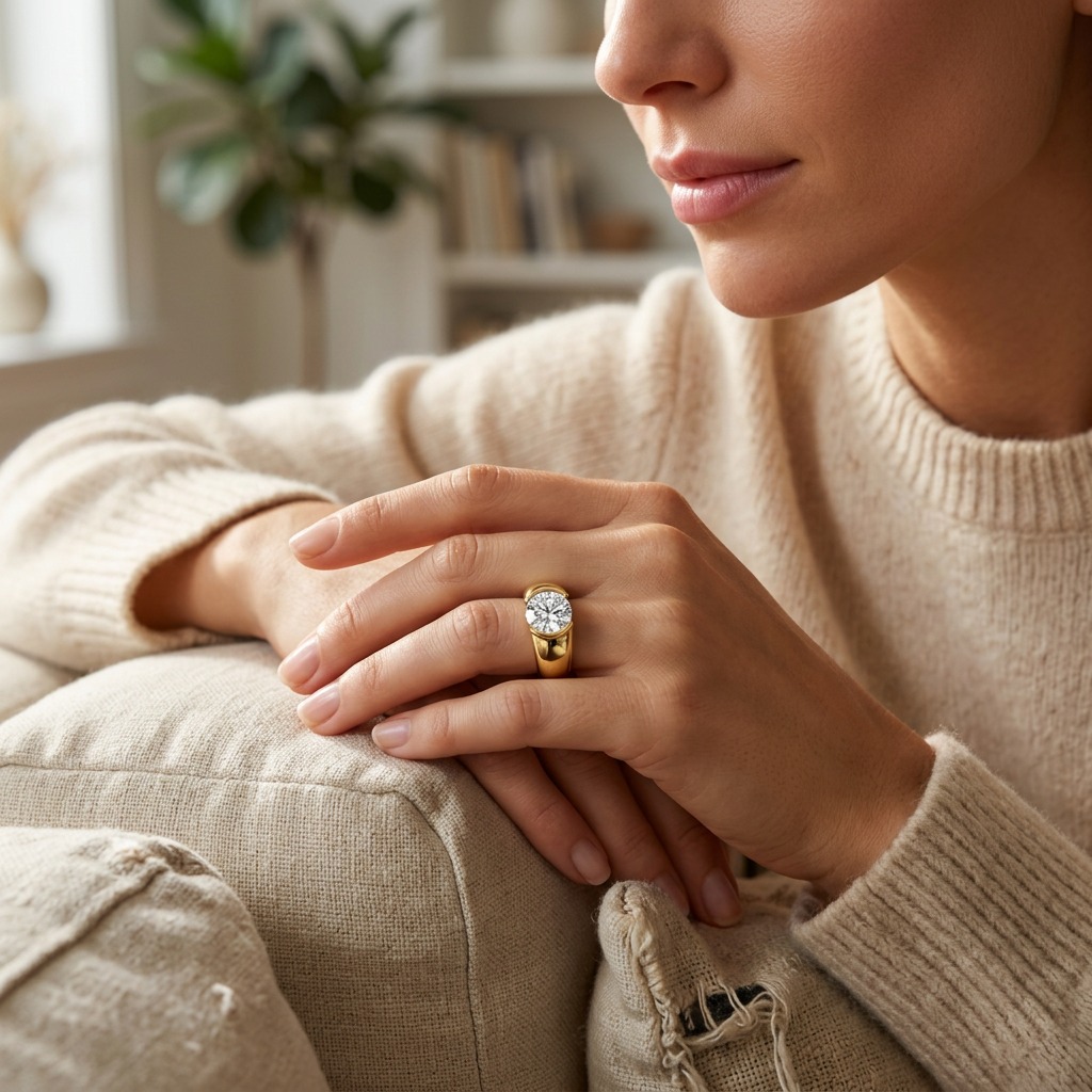 Dua Lipa Diamond Engagement Ring