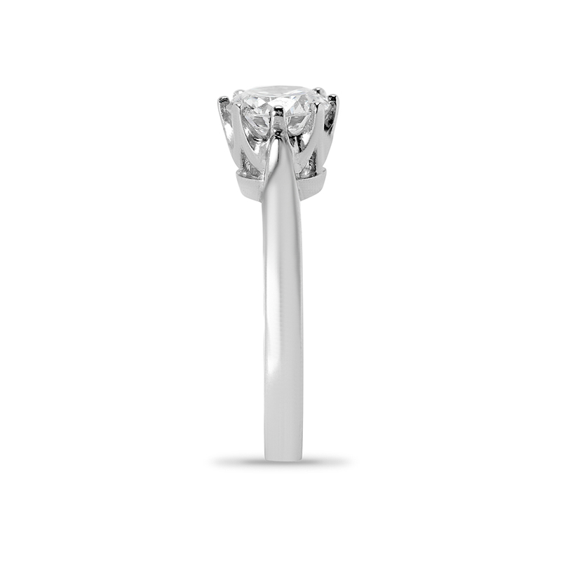 Eight Claw Lab Grown Diamond Vintage Solitaire Engagement Ring