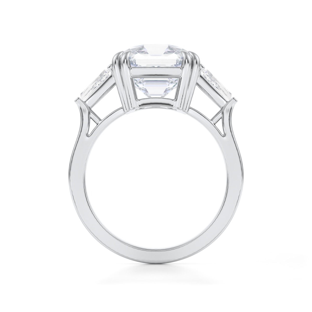 Elizabeth Taylor Asscher Cut Diamond Engagement Ring 