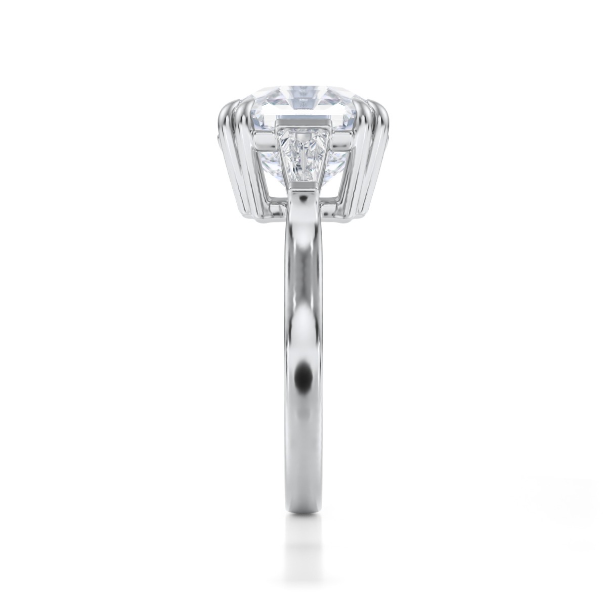 Elizabeth Taylor Asscher Cut Diamond Engagement Ring 