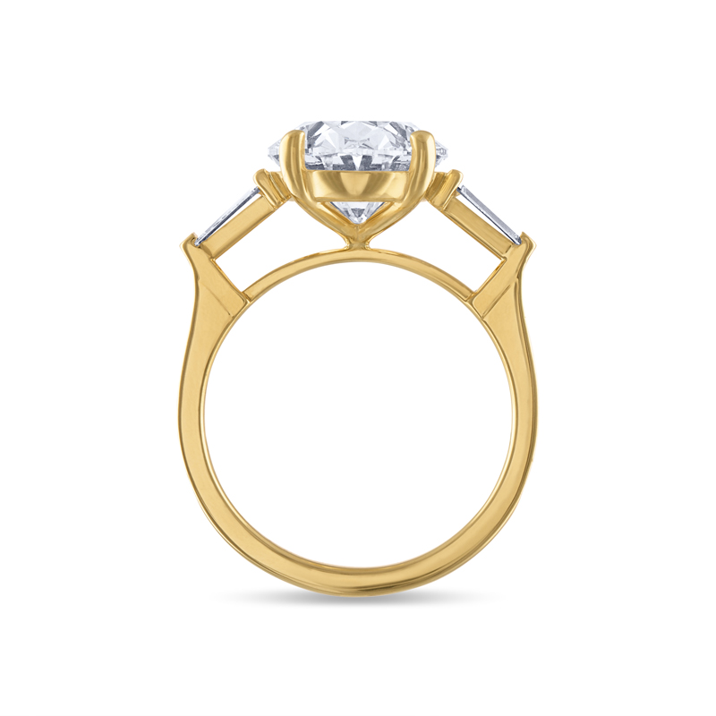 Channel set diamond ring yellow gold online