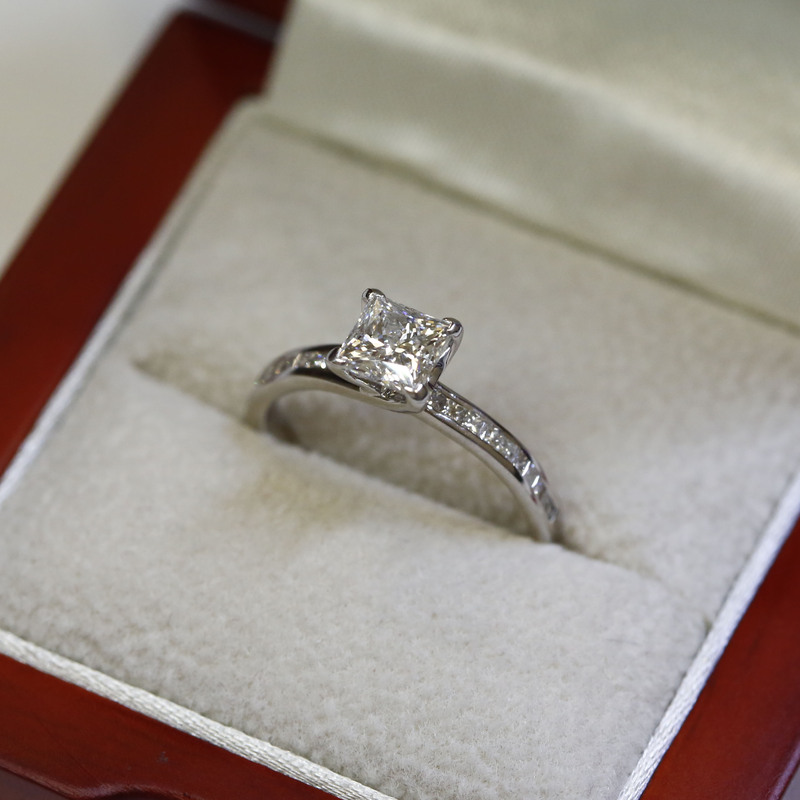  Princess Cut Lab Grown Diamond Engagement Ring