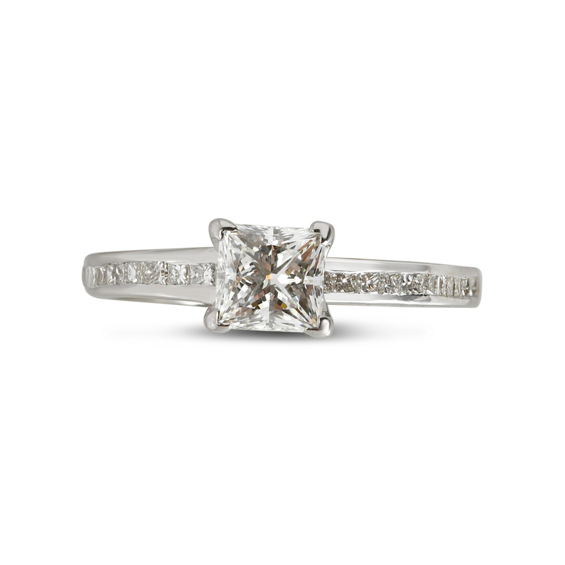  Princess Cut Lab Grown Diamond Engagement Ring