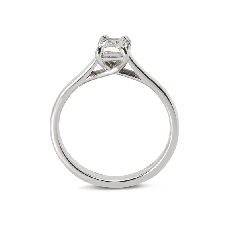 Emerald Cut Solitaire Lab Grown Diamond Engagement Ring