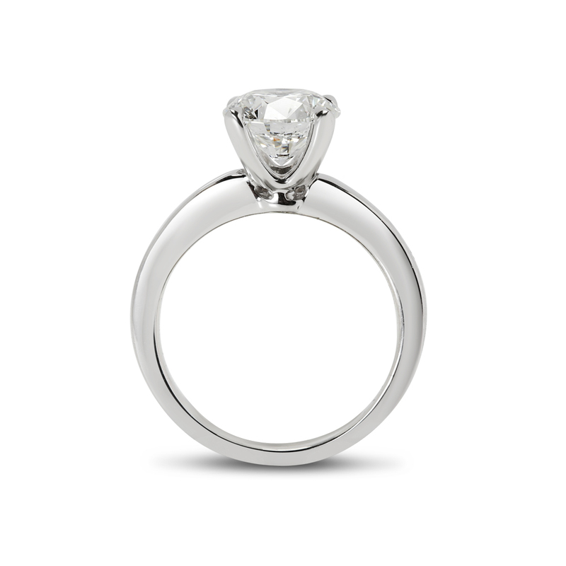 Straight Band Lab Grown Diamond Engagement Ring