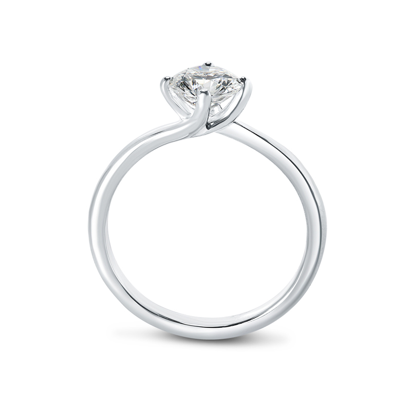 Twist Lab Grown Solitaire Diamond Engagement Ring