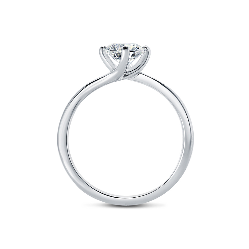 Twist Lab Grown Solitaire Diamond Engagement Ring