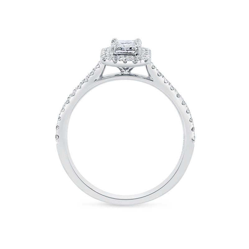 Radiant Cut Halo Lab Grown Diamond Engagement Ring