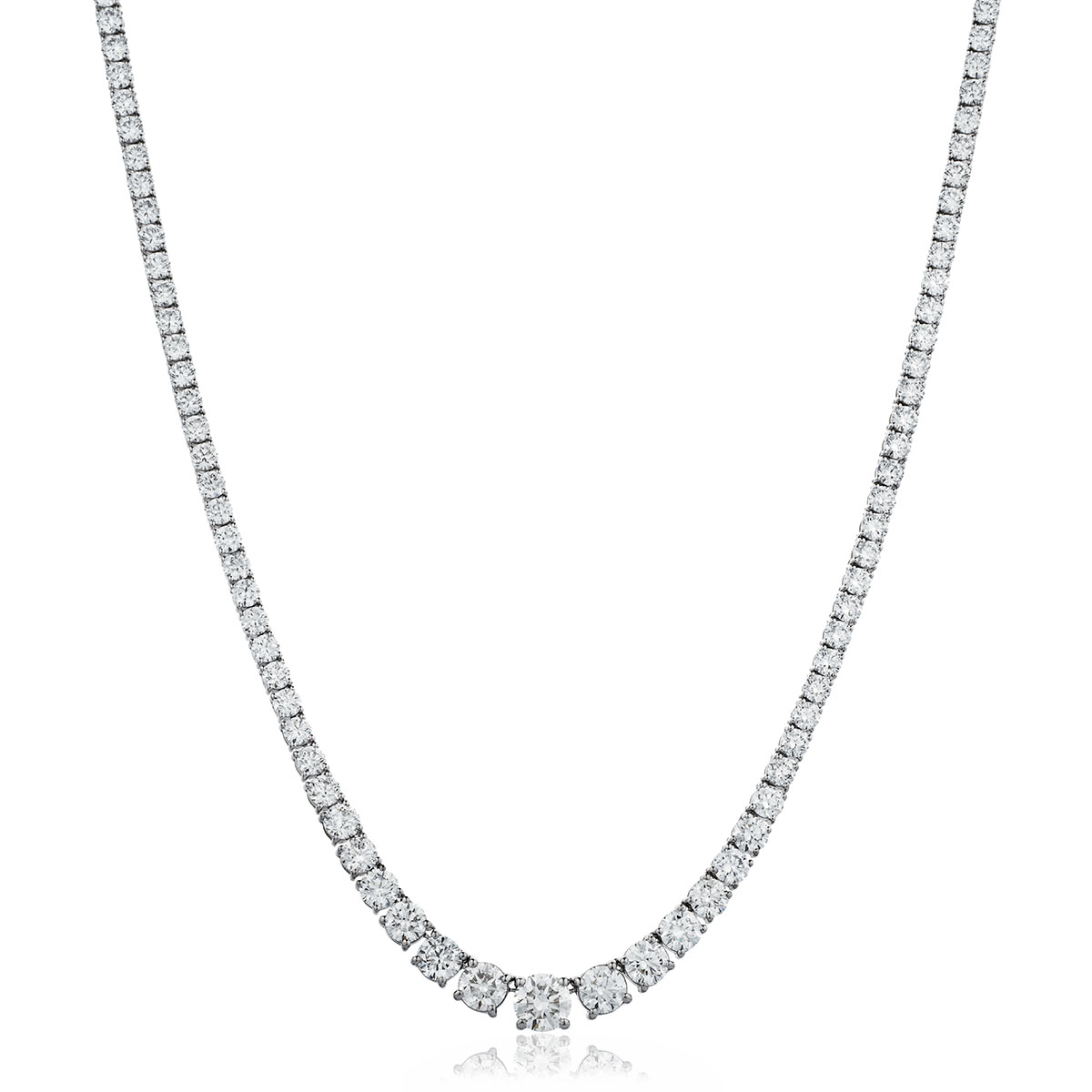 Graduating 7ct Diamond Necklace