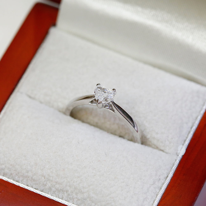 Heart Shape Solitaire Diamond Engagement Ring