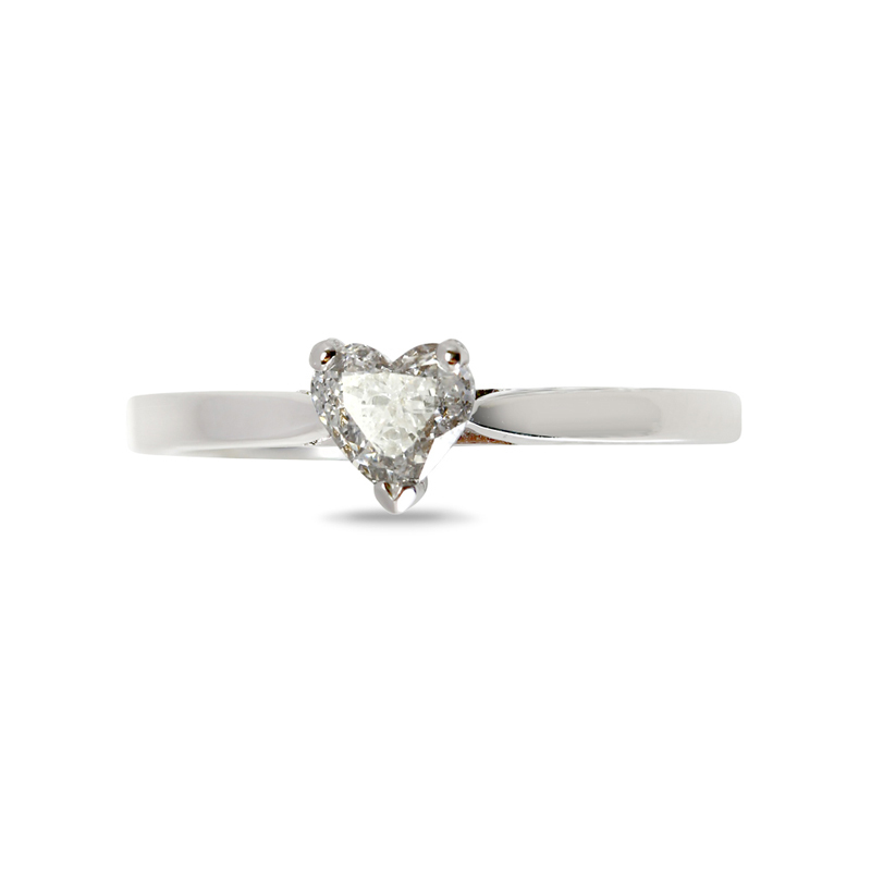 Heart Shape Lab Grown Diamond Solitaire Engagement Ring