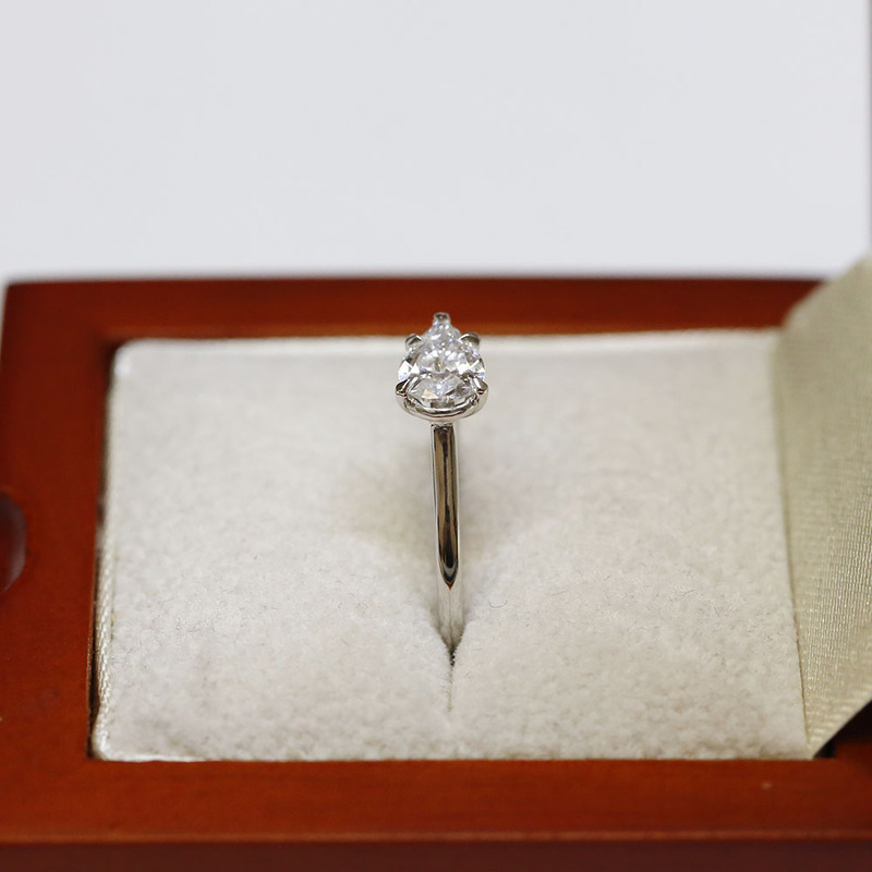 Horizontal Pear Solitaire Engagement Ring Reve Diamonds