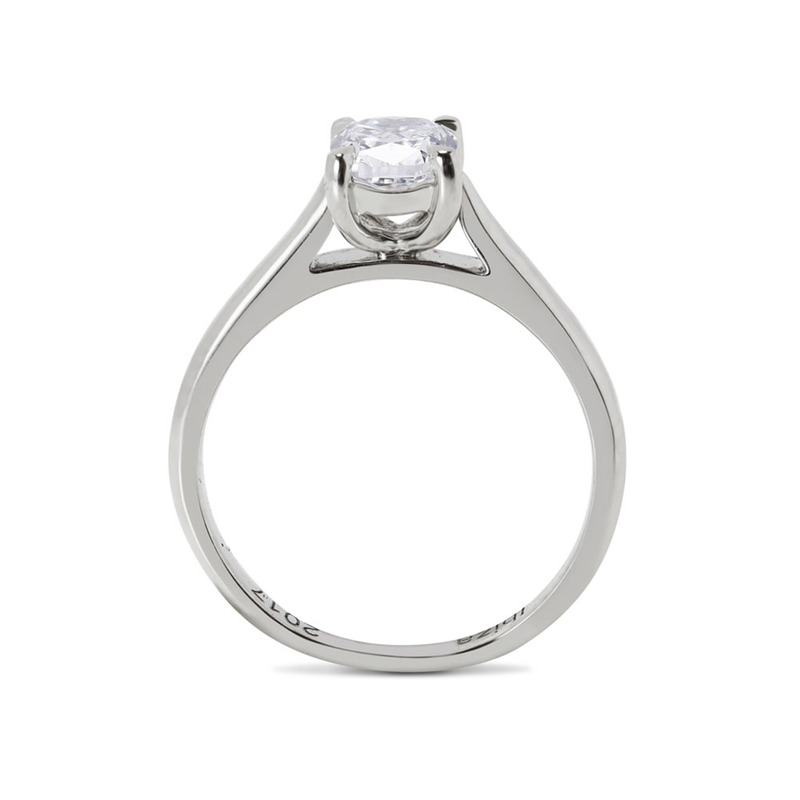 Cushion Cut Solitaire Diamond Engagement Ring