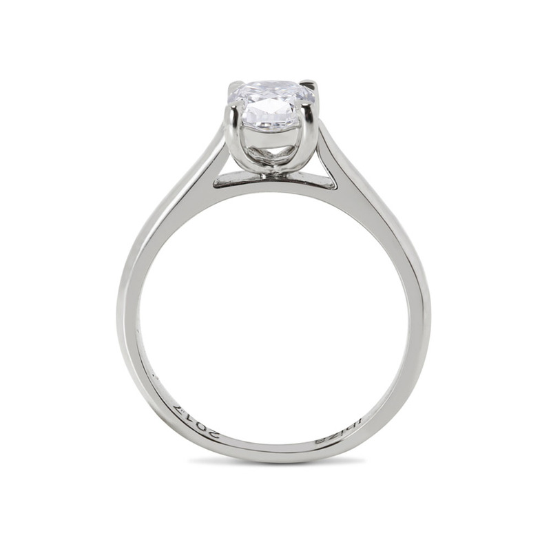 Cushion Cut Solitaire Lab Grown Diamond Engagement Ring