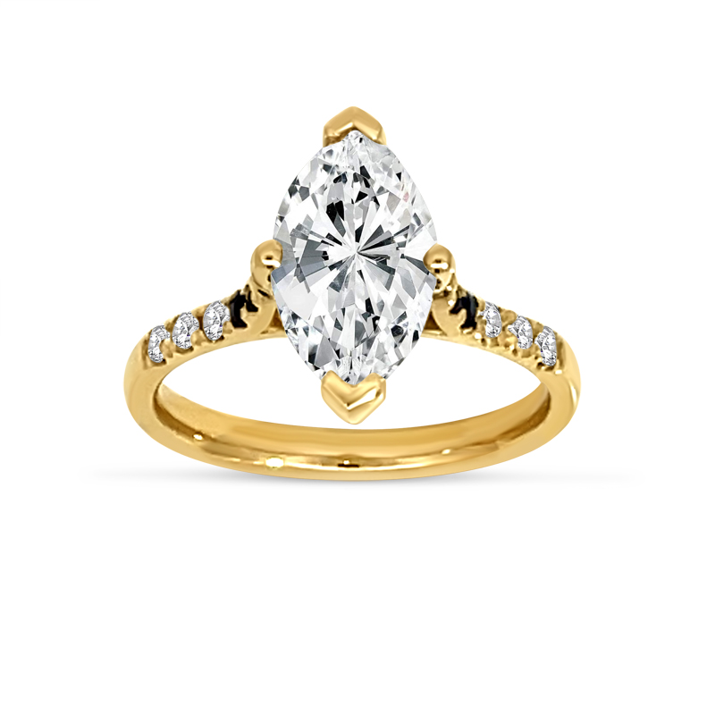 Selena Gomez Marquise Diamond Set Engagement Ring