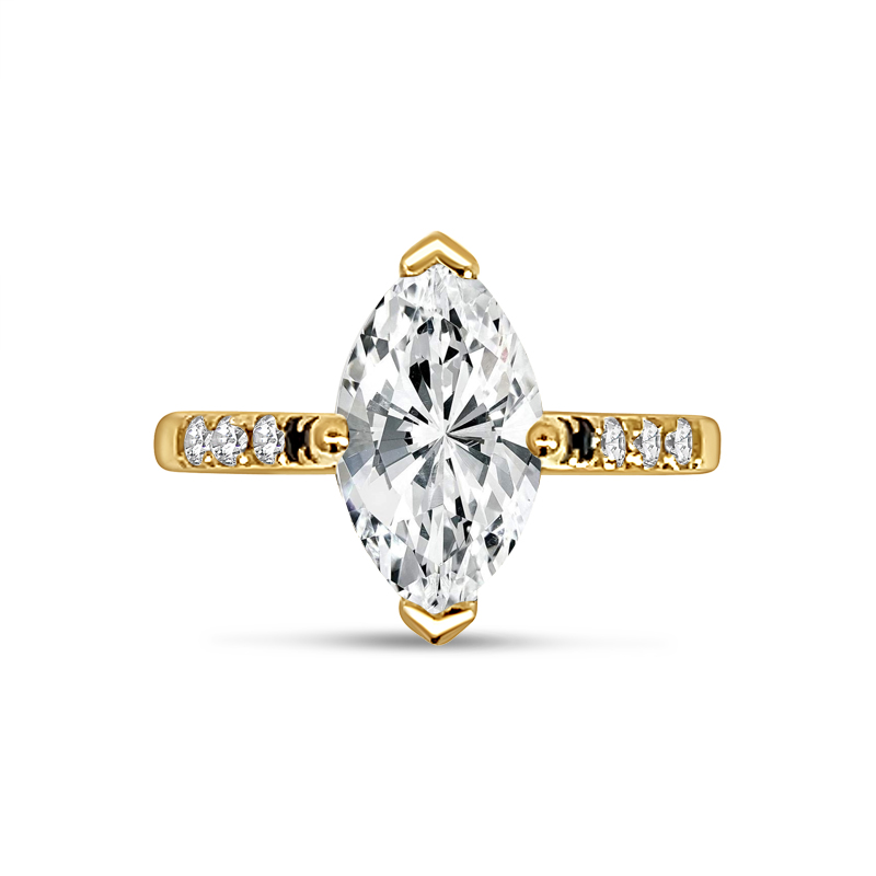 Selena Gomez Marquise Diamond Set Engagement Ring