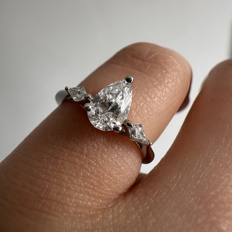 Pear and Kite Lab Grown Diamond Engagement Ring