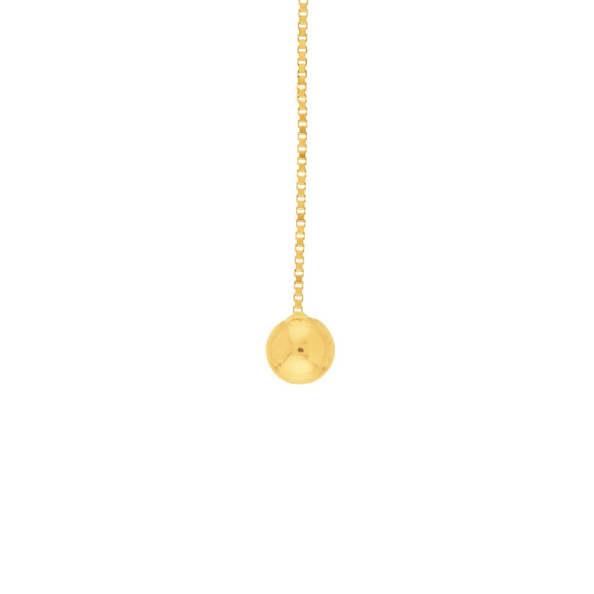Gold Mini Bead Threader Earrings