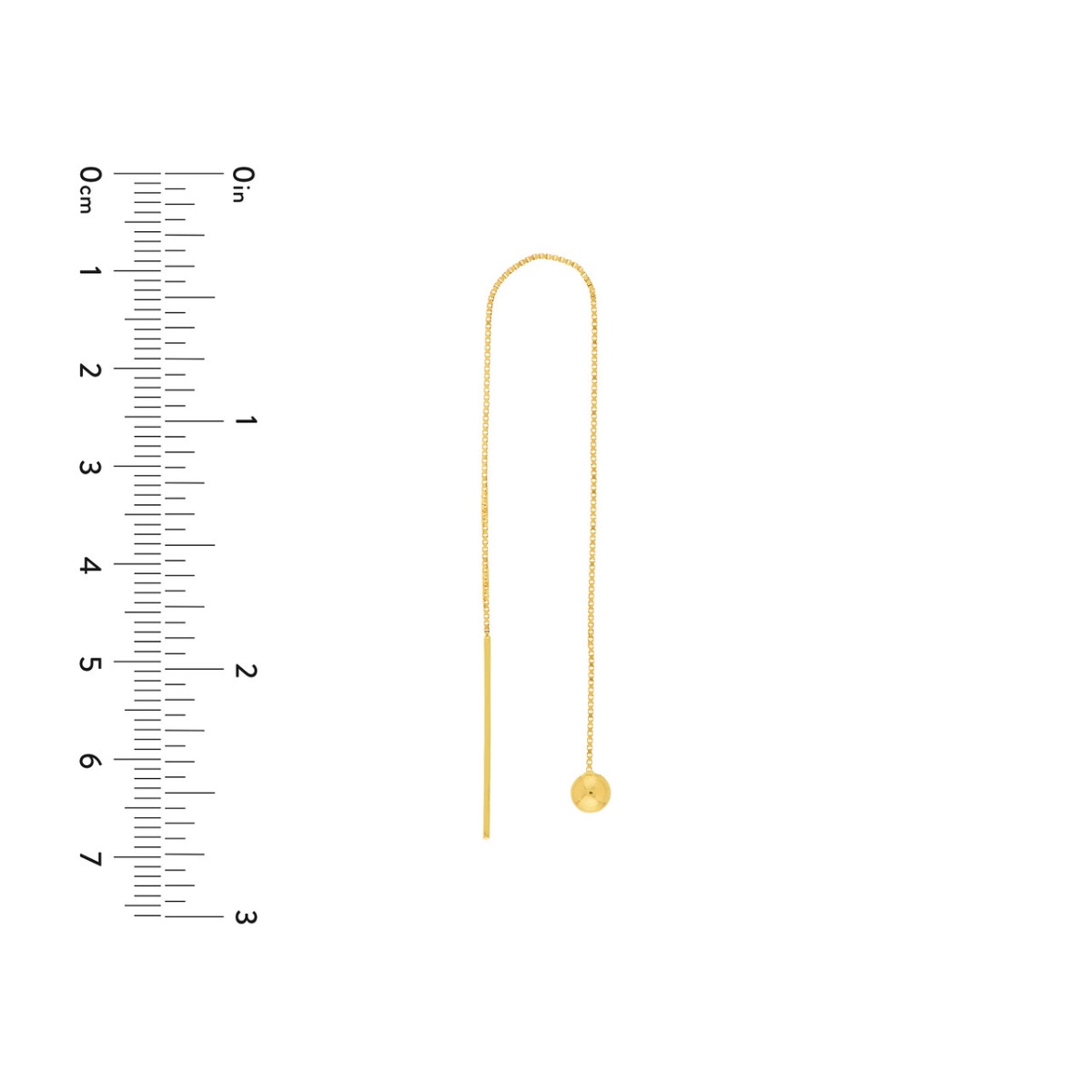 Gold Mini Bead Threader Earrings