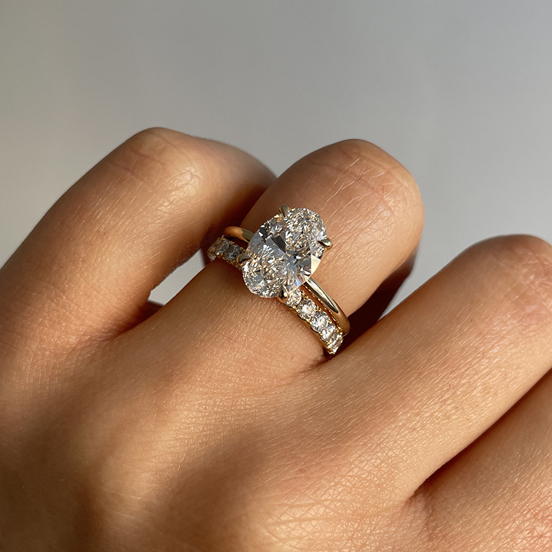 Rose gold oval engagement rings top