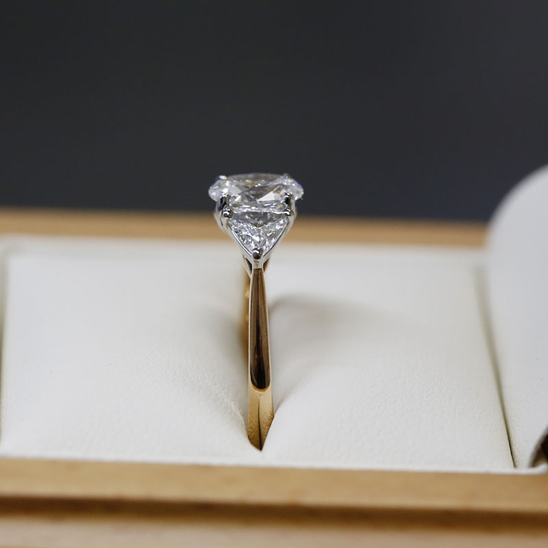 Engagement rings side top