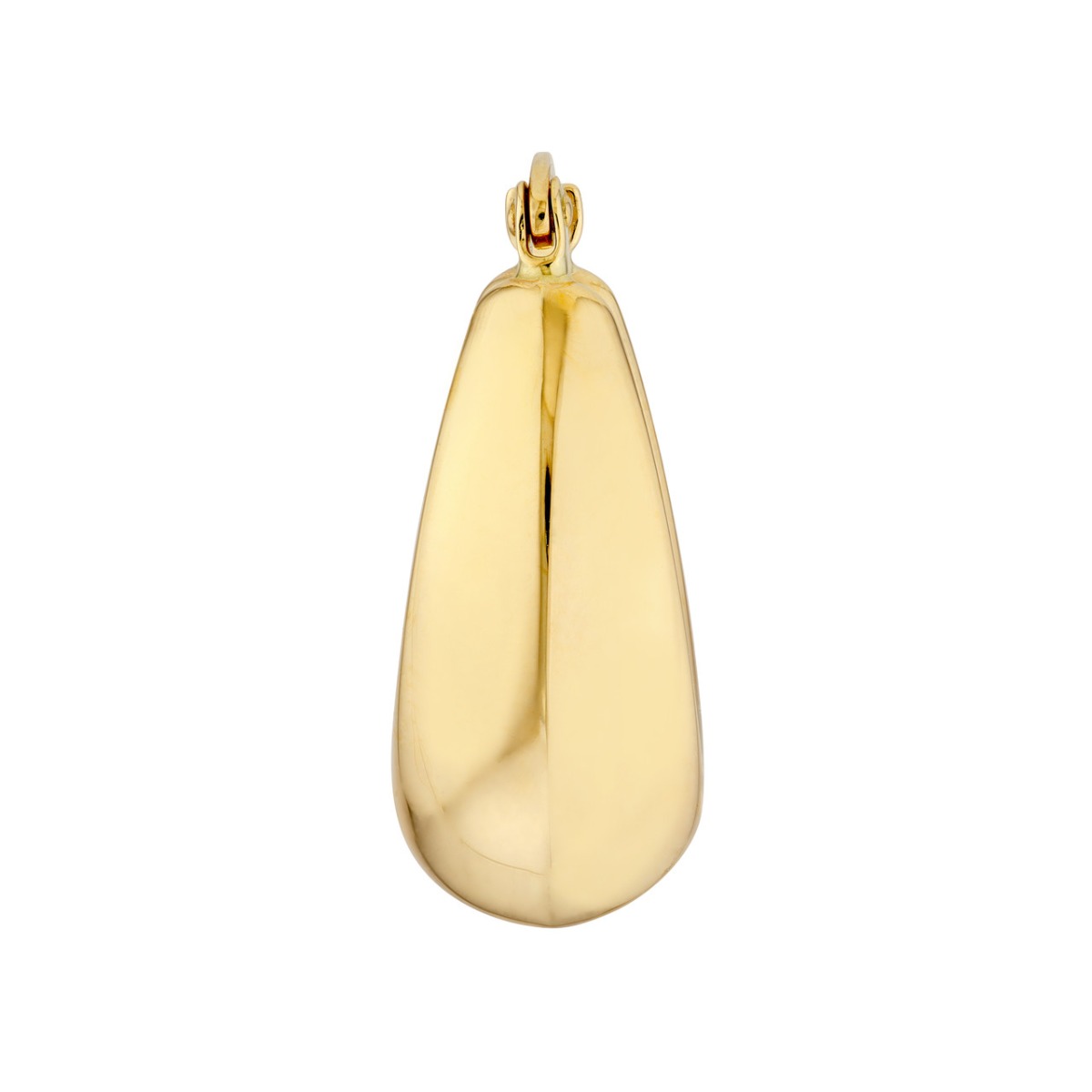 Oval Pointed Teardrop Gold Hoop Earrings