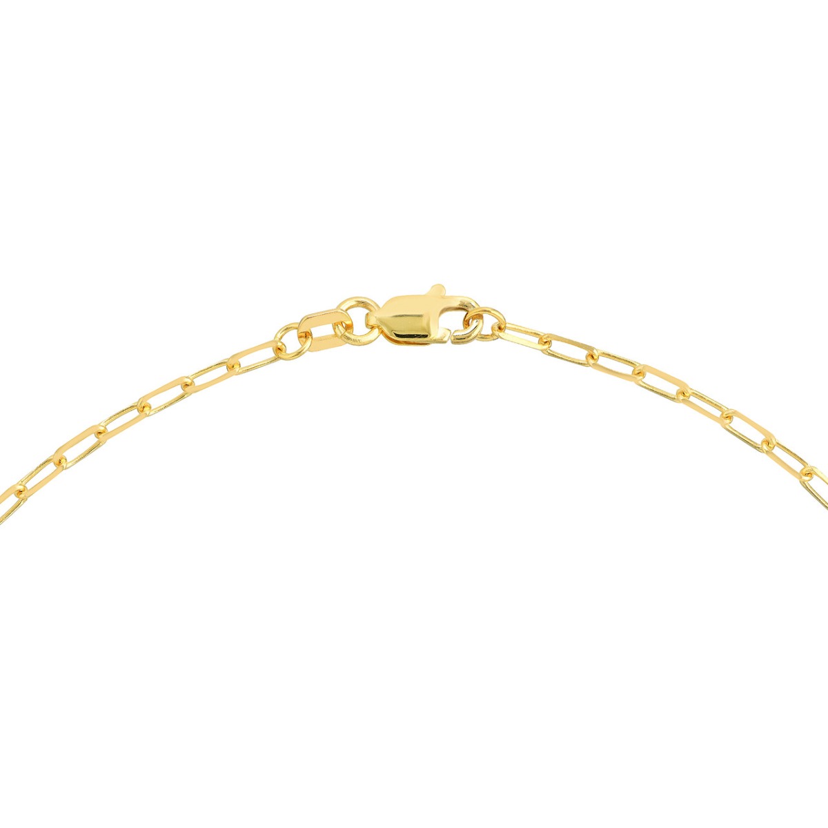 Paper Clip Anklet with Gold Plate