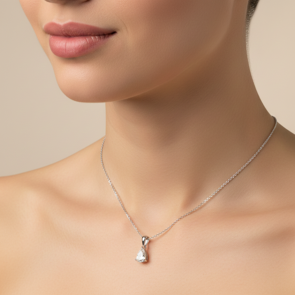 Pear Shape Diamond Pendant 