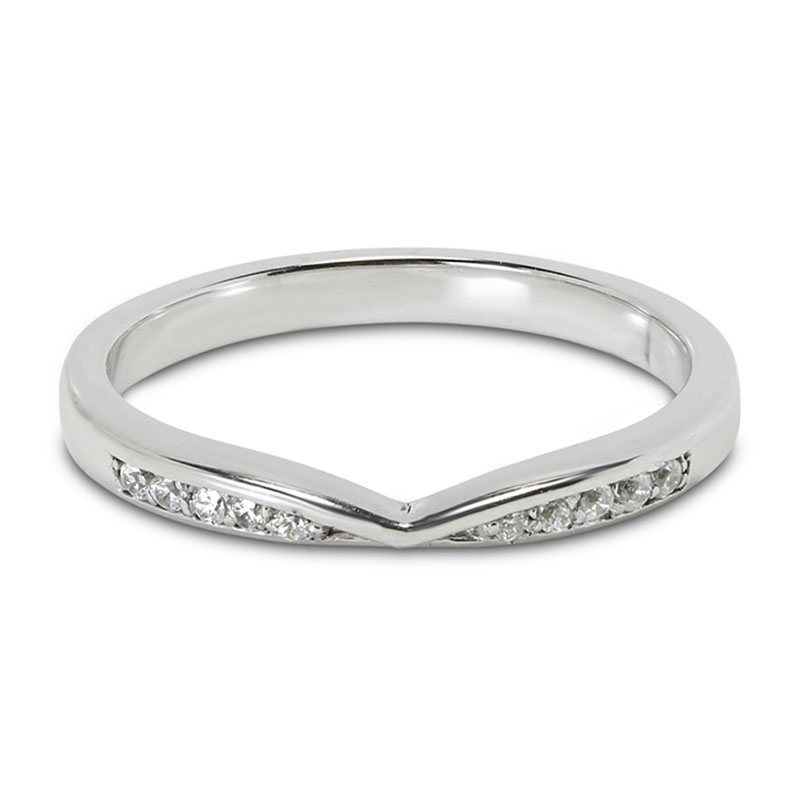 Pointed Diamond Wedding Ring