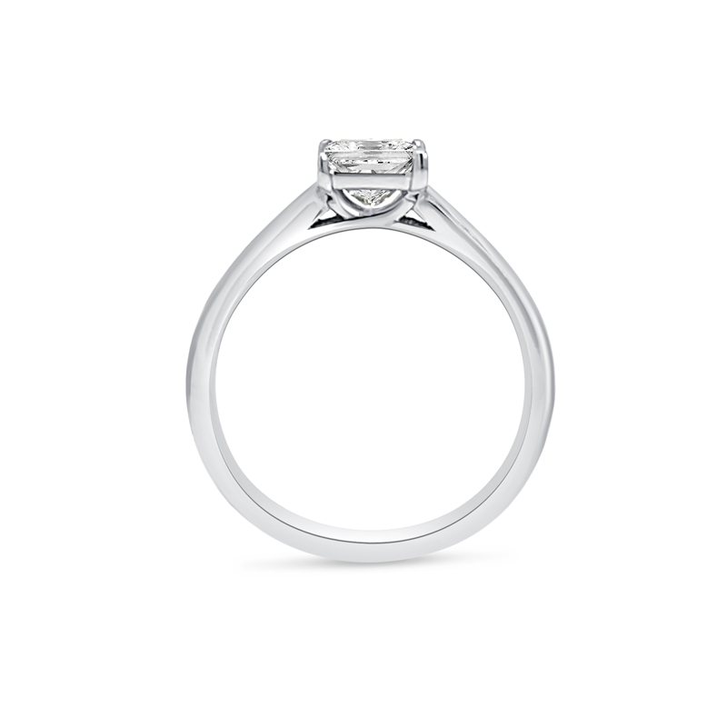 Princess Shape Channel Set Diamond Engagement Ring