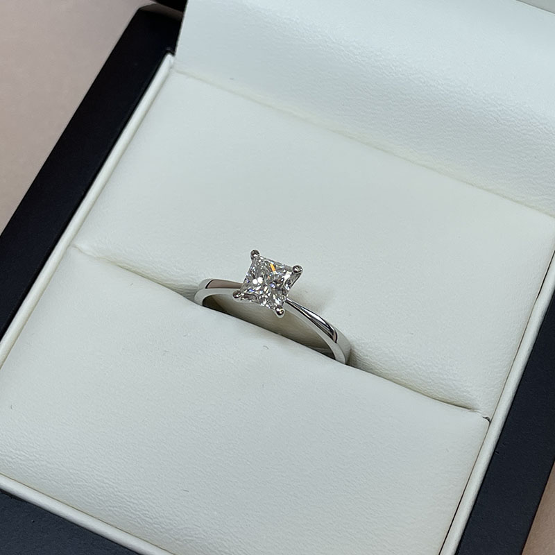 Princess Cut Lab Grown Diamond Engagement Ring