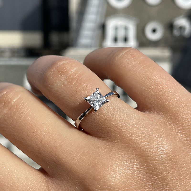 Princess Cut Diamond Engagement Ring Reve Diamonds