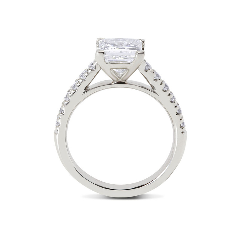 Princess Shape Contemporary Engagement Ring