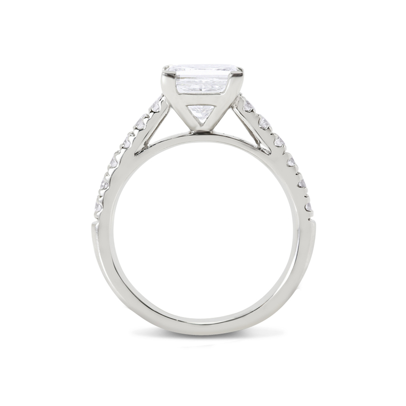 Princess Cut Contemporary Engagement Ring