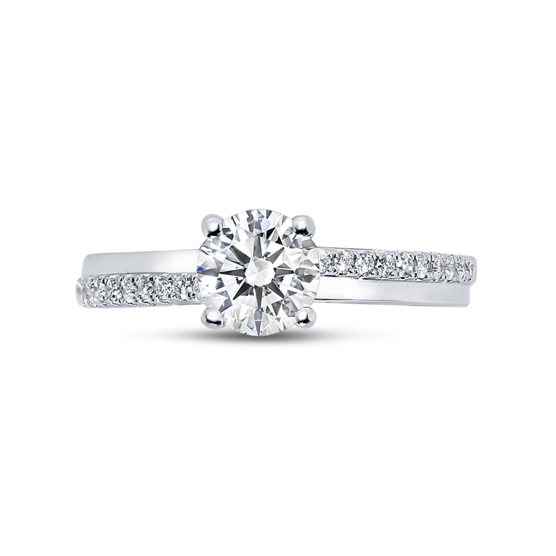 Promise ring Round Diamond Engagement Ring top view