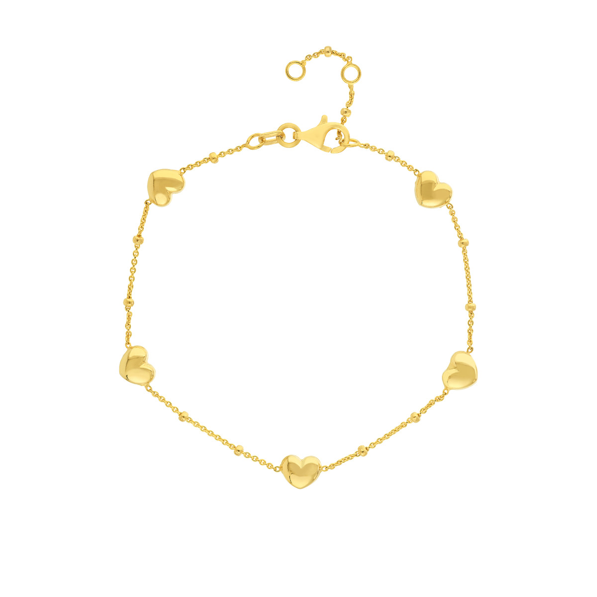 Full Heart Gold Bracelet