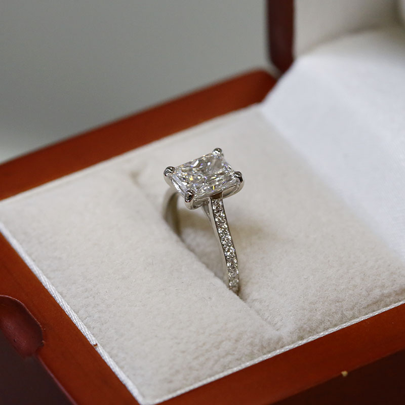 Radiant Cut Lab Grown Diamond Engagement Ring