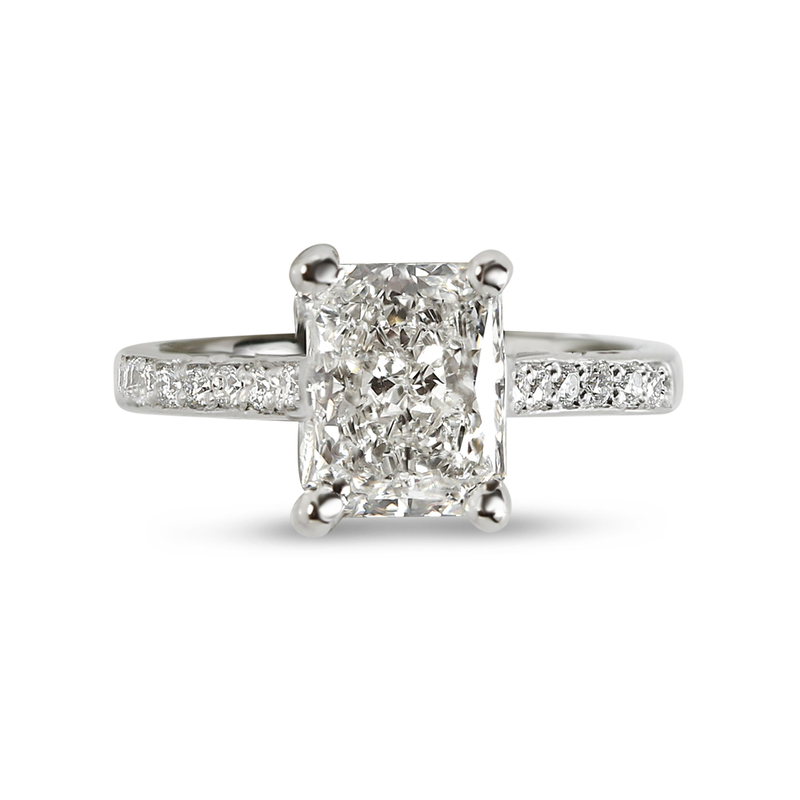 Radiant Cut Lab Grown Diamond Engagement Ring