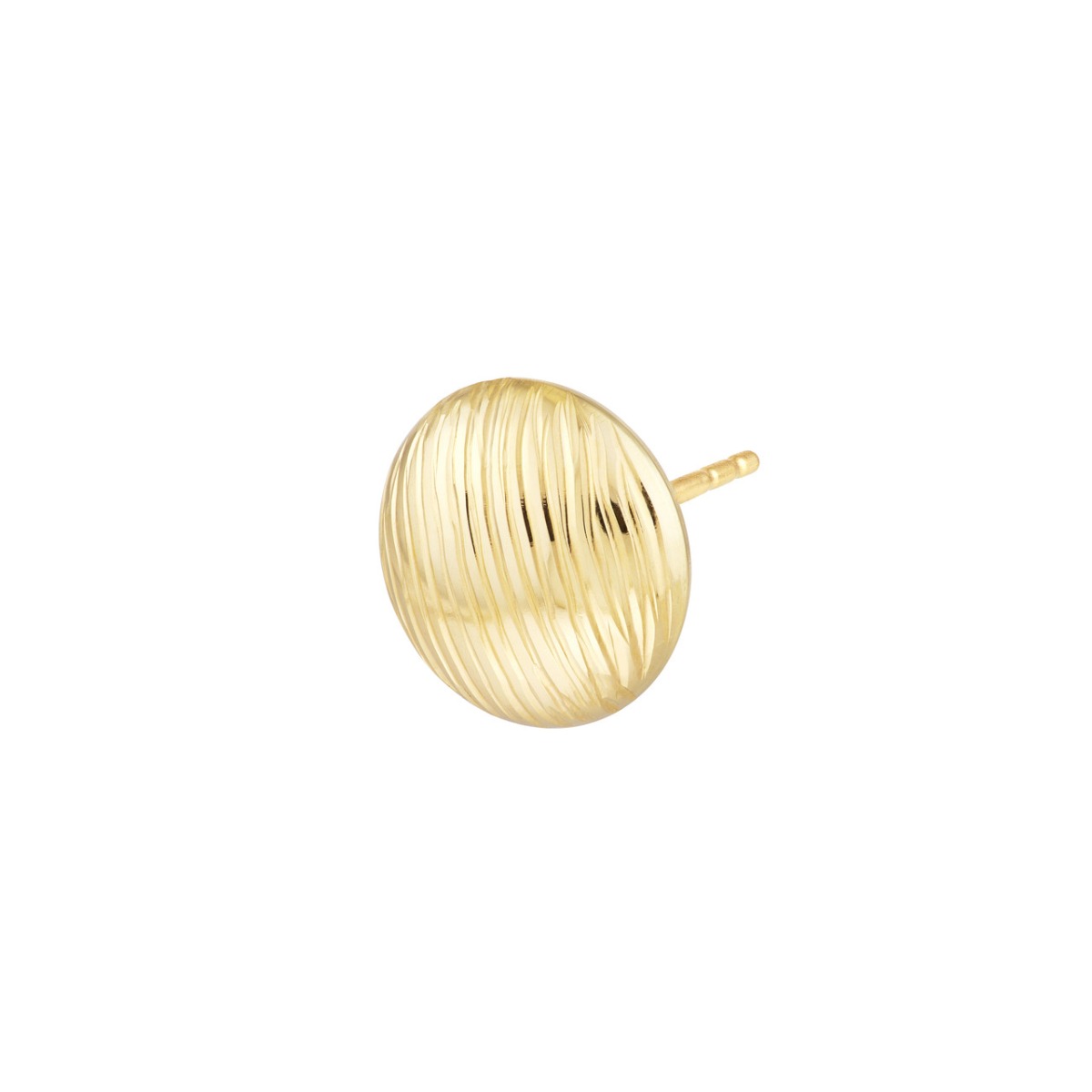 Striped Gold Button Studs