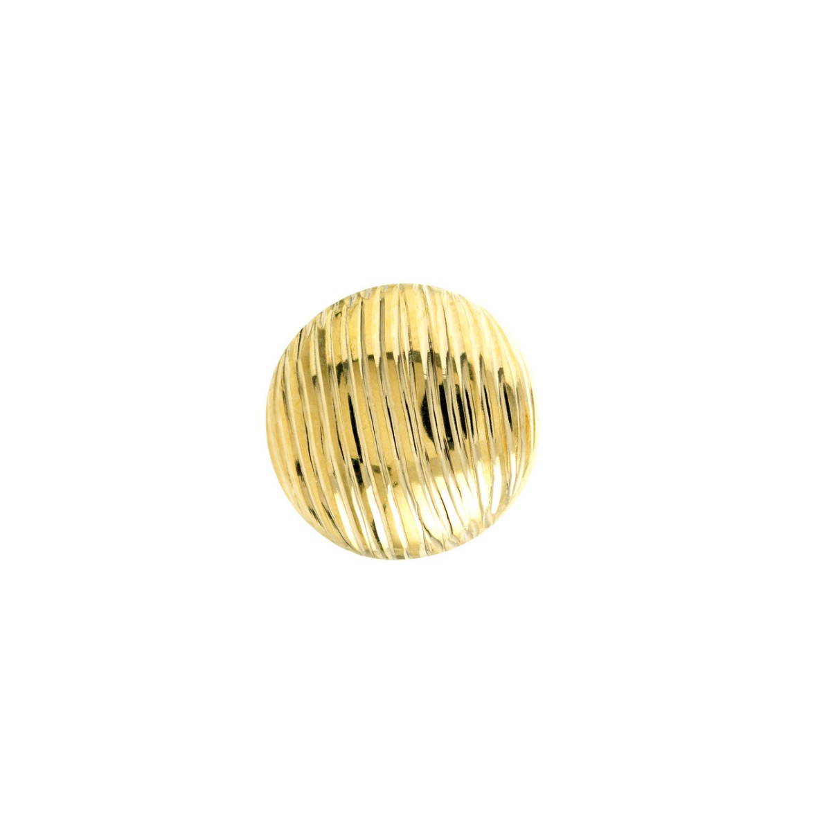 Striped Gold Button Studs