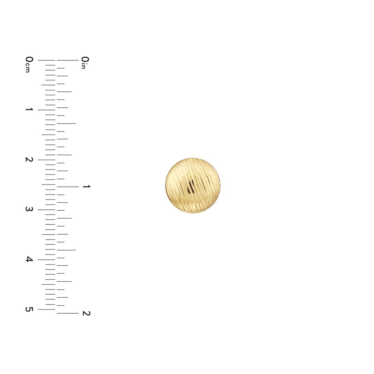 Striped Gold Button Studs