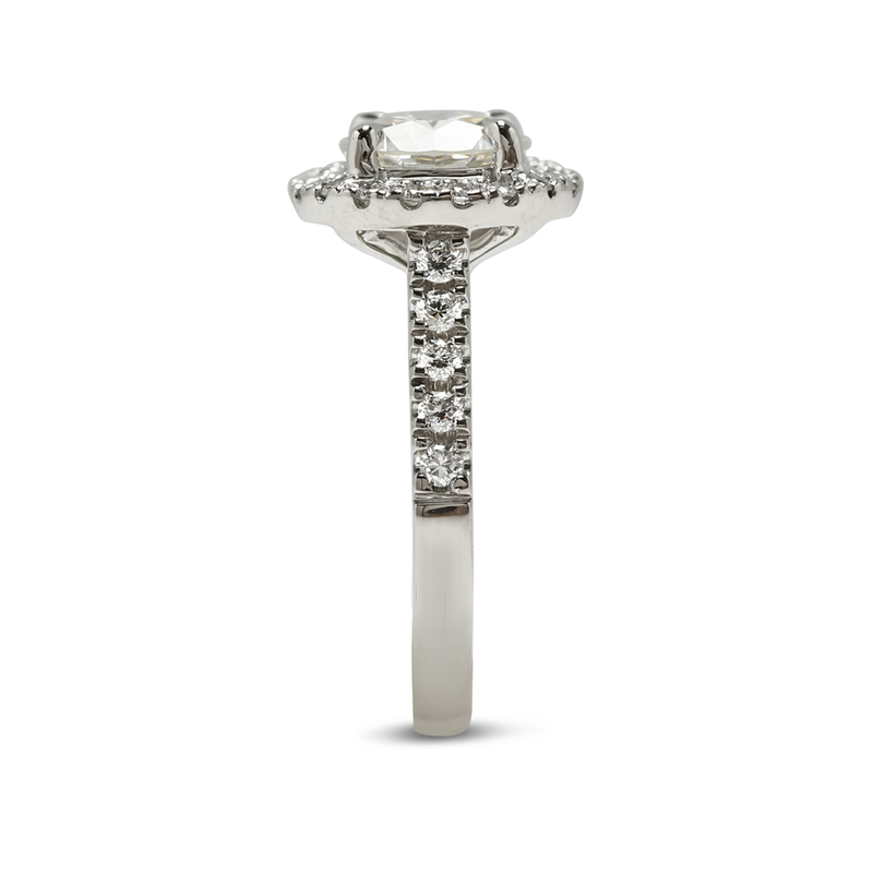 Halo Round Lab Grown Diamond Engagement Ring